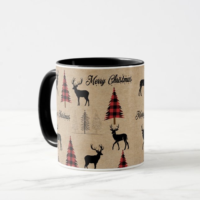 Taza Bosques de Navidad de Búfalo Rojo (Anverso izquierdo)