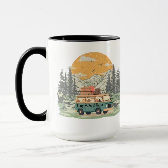 Taza Boss Camper Van Adventure de la montaña (Izquierda)