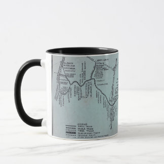Taza Boston al mapa del ferrocarril de Albany