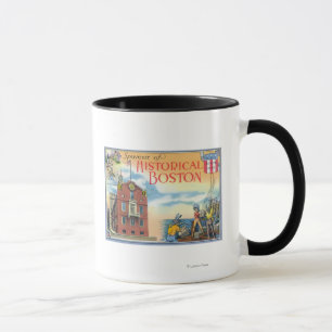 Taza Boston, escenas de MassachusettsHistorical Boston
