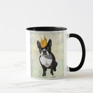 Taza Boston Terrier y corona