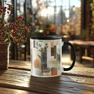 Taza Botánica Minimalista - Abstracto Terroso Personali