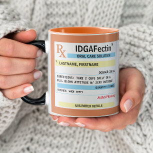 Taza Botella de prescripción Graciosa Gag Gift