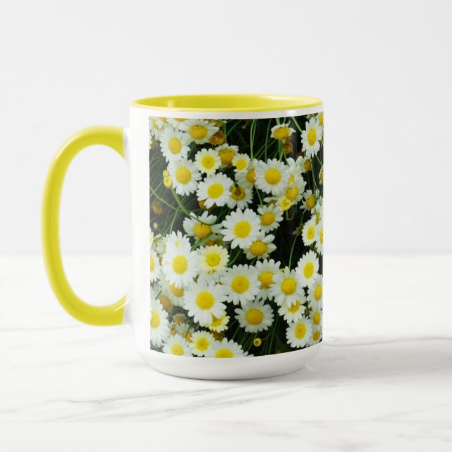 Taza Botones de flores de margarita amarillo, (Izquierda)