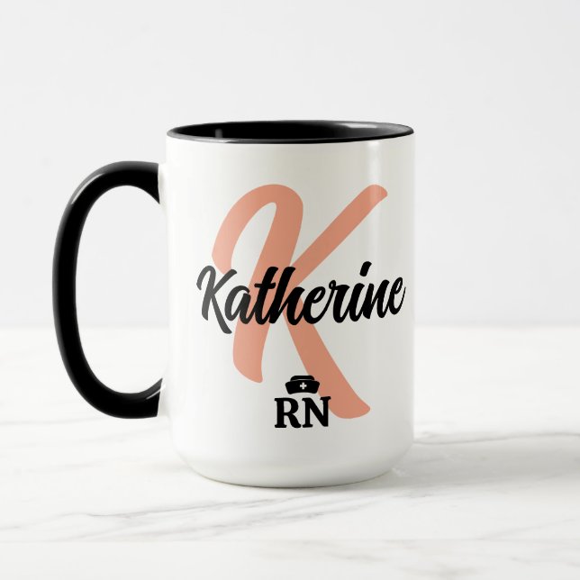 Taza Botones y pines de enfermera personalizado | Enfer (Izquierda)