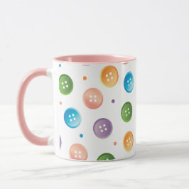Taza Botones y puntos Ombre Pastel