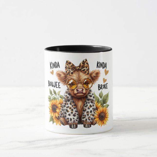 Taza Boujee divertida/vaca (Centro)