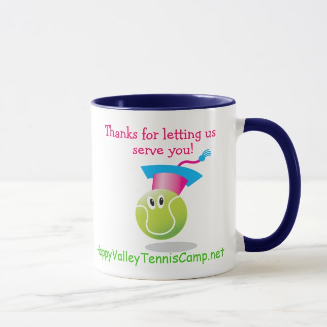 Taza Bouncee™ sonriente pelota de tenis_estudiante del  (Derecha)
