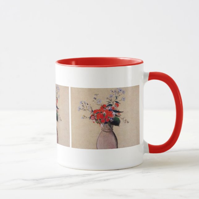 Taza Bouquet-de-flores 1910 Odilon Redon Vase Art Love (Derecha)