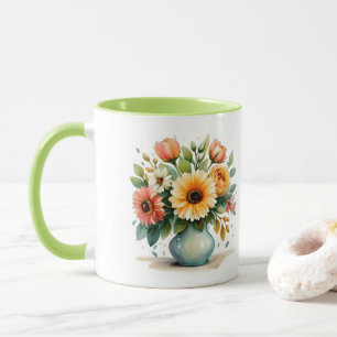 Taza Bouquet de flores acuáticas