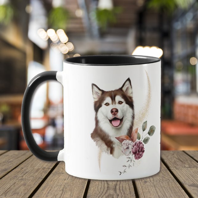 Taza Bouquet de invierno de Alaskan Malamute (Subido por el creador)