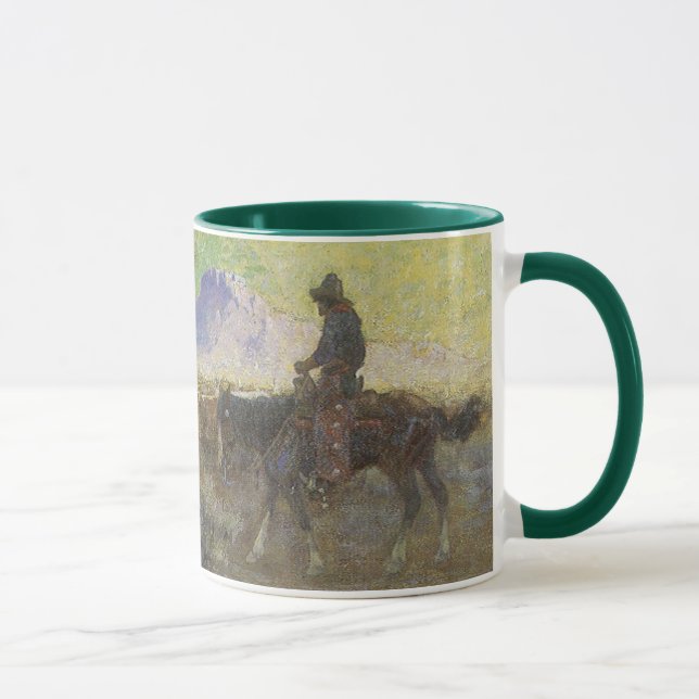 Taza Bovinos pastores en la cordillera por Lon Megargee (Derecha)