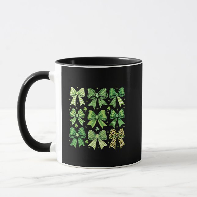 Taza Bow Coquette St Patrick's Day Vintage (Izquierda)