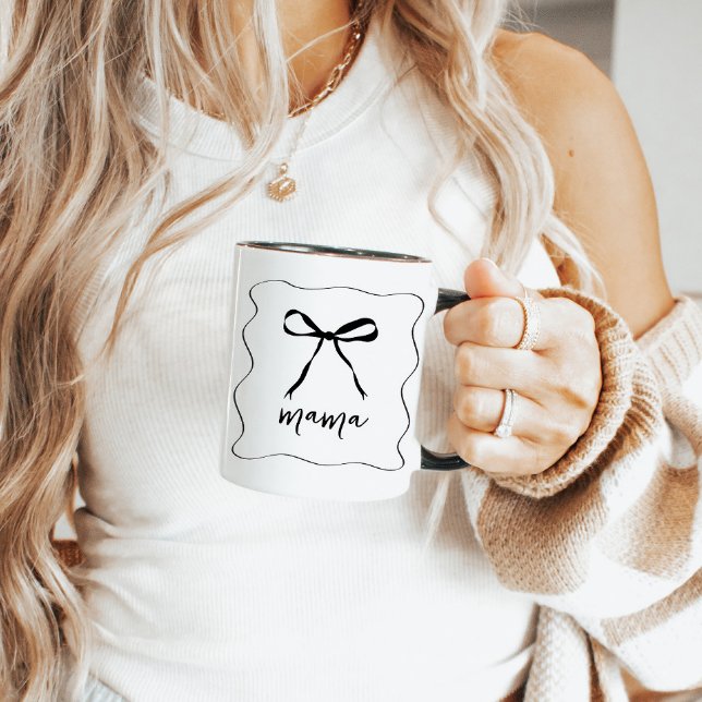 Taza Bow Ribbon Mama's Day Mug Gift para Mamá (Subido por el creador)