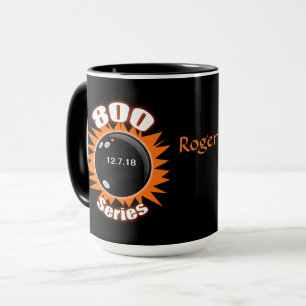 Taza Bowling 800 Naranja de alta serie y negro