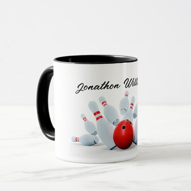 Taza Bowling - Bola y bolos - ¡strike! (Anverso izquierdo)