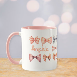 Taza Bows mug -Personalized Gift for Teachers and Girls