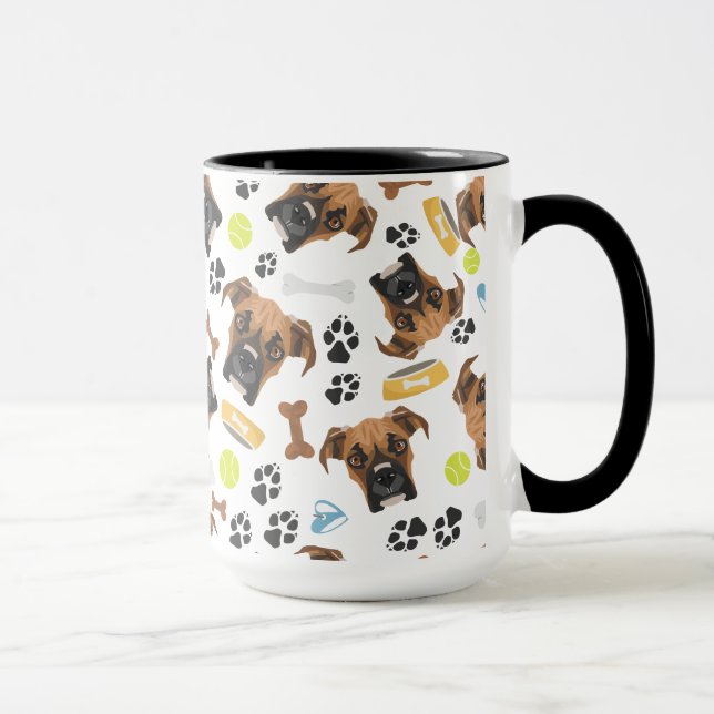 Taza Boxeador de perros sonriente (Derecha)