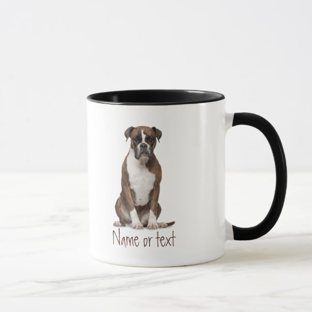 Taza Boxer acuático Mascota perro Personalizado Mug (Derecha)