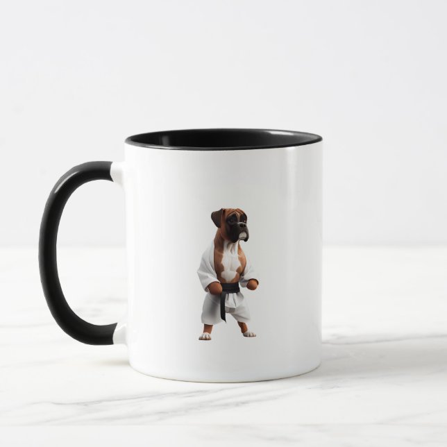 Taza Boxer Dog Play Karate, Boxer Dog Karate Player (Izquierda)