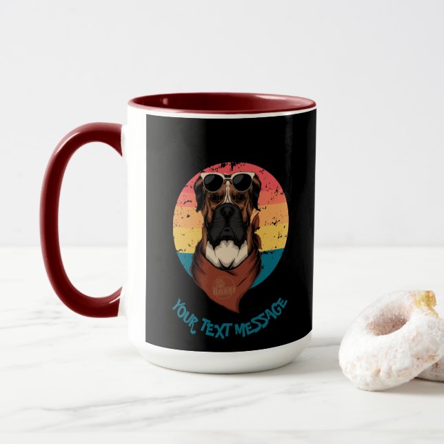 Taza Boxer para tu mensaje de texto (Con donut)
