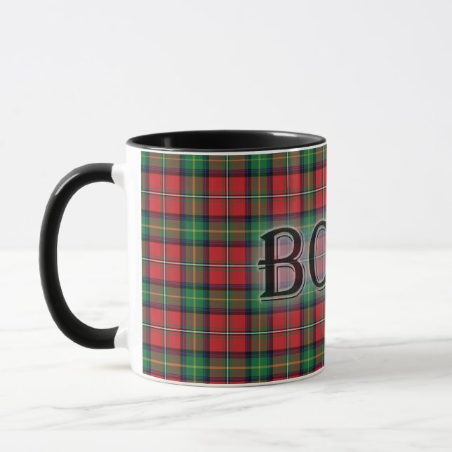 Taza Boyd Tartán con el apellido (Izquierda)