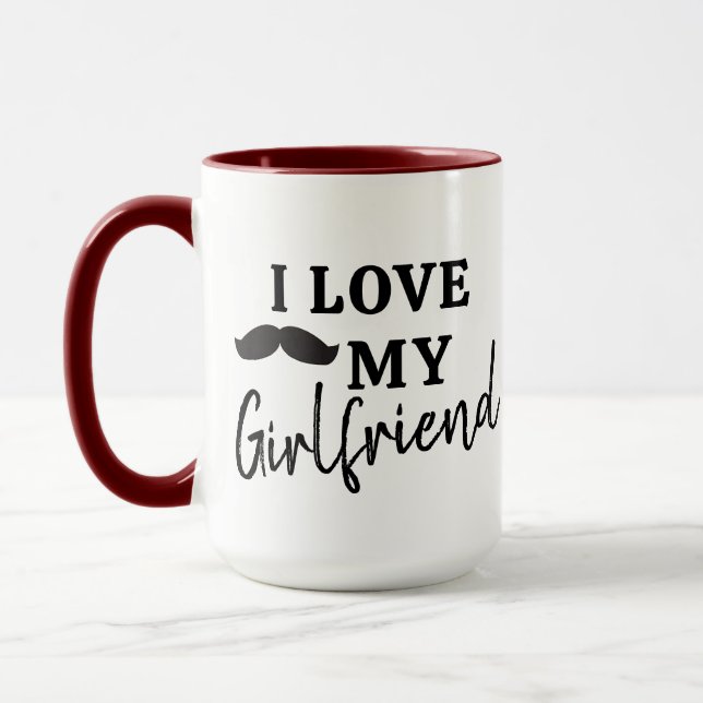 Taza Boyfriend Coffee Mug - Amo el eslogan de mi novia (Izquierda)