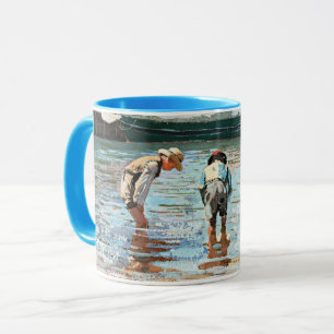 Taza Boys Wading, obra de arte famosa de Winslow Homer,