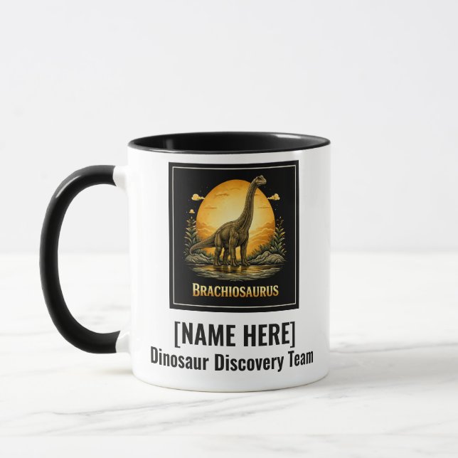 Taza Brachiosaurus Dinosaur Prehistórico Luna (Izquierda)