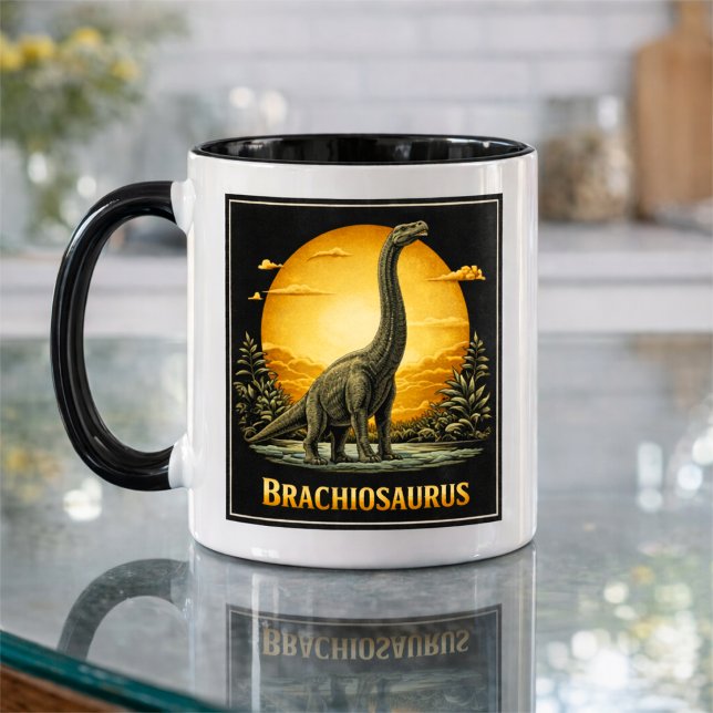 Taza Brachiosaurus Dinosaur Prehistórico Luna (Subido por el creador)