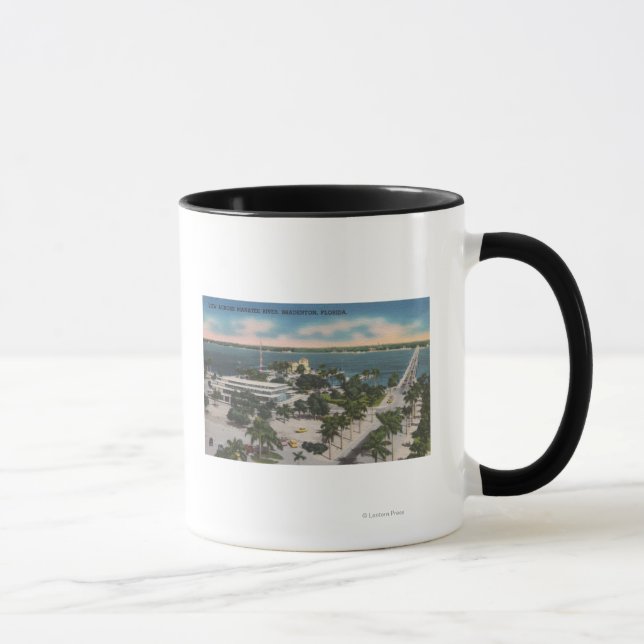 Taza Bradenton, Florida - Vista a través del río Manate (Derecha)