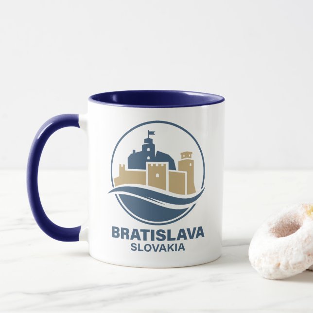 Taza Bratislava Eslovaquia Europa (Con donut)