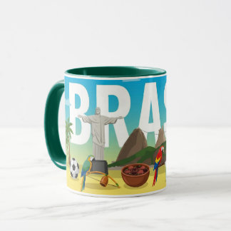 Taza Brazil Travel Mug – Rio Carnival & Landmarks