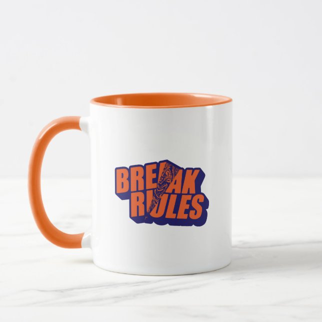 Taza "Break The Rules" Edgy Rebel Quote (Izquierda)