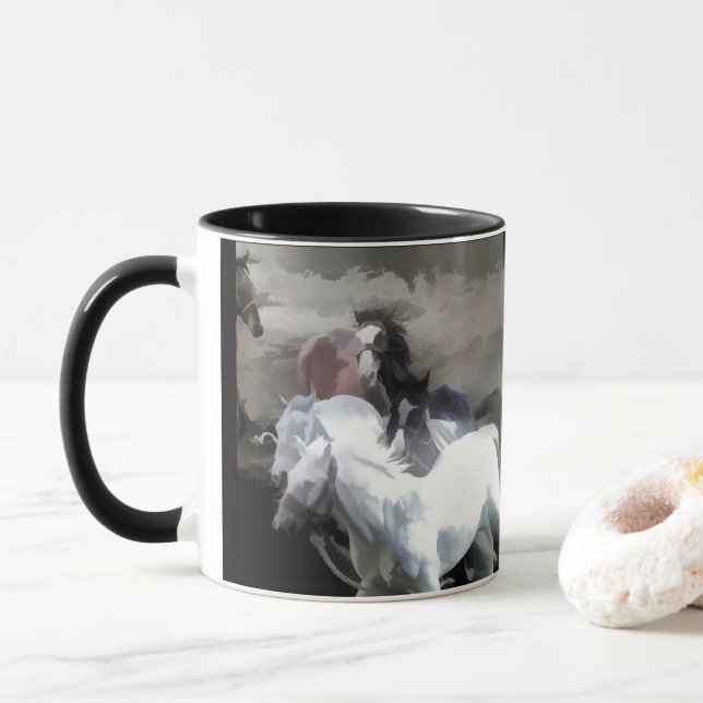 Taza Breaking Free - Caballos salvajes (Con donut)
