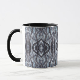 Taza Breathe Abstract Dark Blue Black Watercolor Art