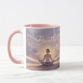 Taza Breathe Meditation Mug Lavender Sky