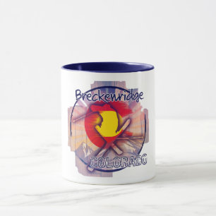 Taza Breckenridge Colorado rústico pabellón de la bande