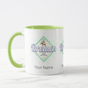 Taza Bremen City Alemania Ciudad Retro Ciudad Música Vi