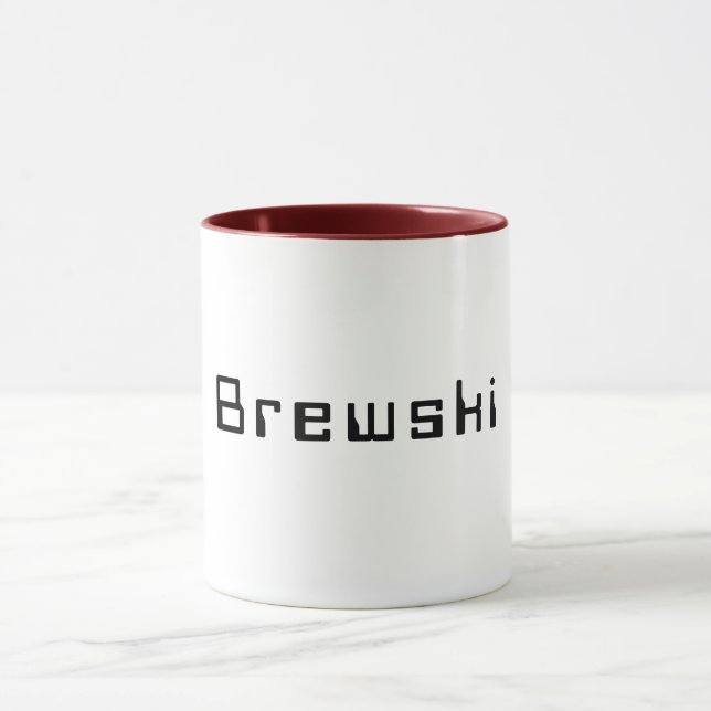 Taza Brewski cerveza fresca moda cita divertida palabra (Centro)