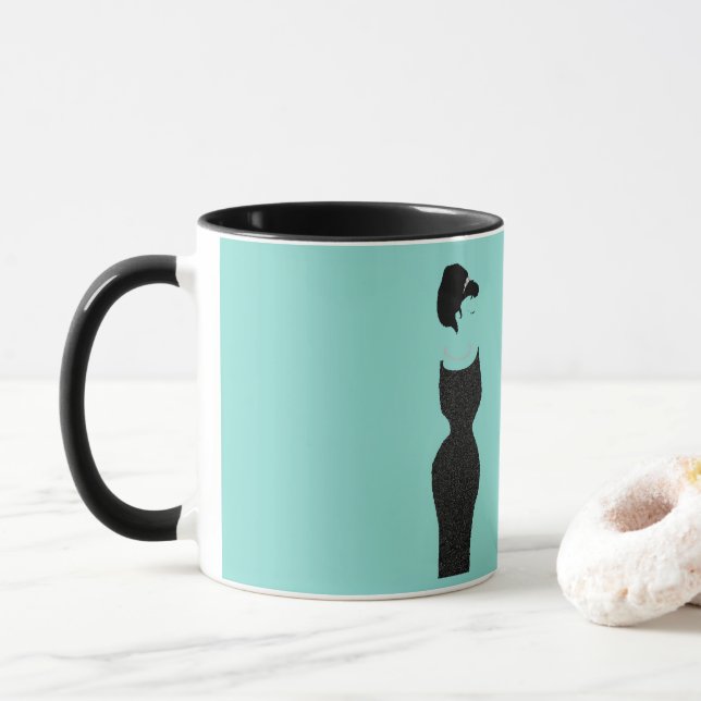 Taza BRIDE Pequeño vestido negro Fiesta de ducha de nov (Con donut)
