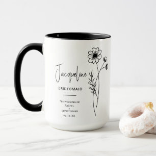 Taza Bridesmaid de Octubre   Flor de Nacimiento Cosmos