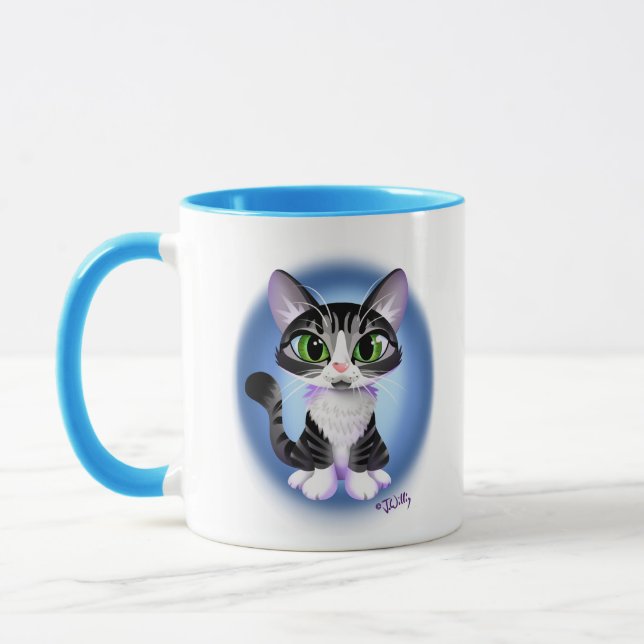 Taza BRIGHT EYED TABBY KITTEN by Jeff Willis Art (Izquierda)