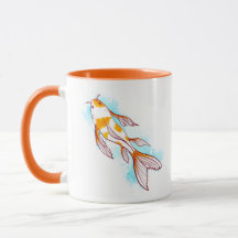 Bright Koi Fish Ilustracion Mug