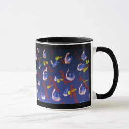 Taza brillante azul del camarón del mar del extracto de