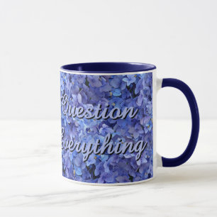 Taza Brillante azul Hydrangea Inspirador Mug