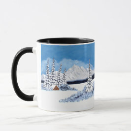 Taza Brillante Invierno Nevado