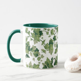 Taza Brillante marfil verde de escalada