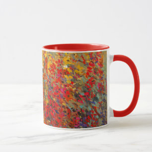 Taza Brillante mural de jardín de flores silvestres de