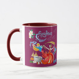 Taza brillo magenta año nuevo tailandés